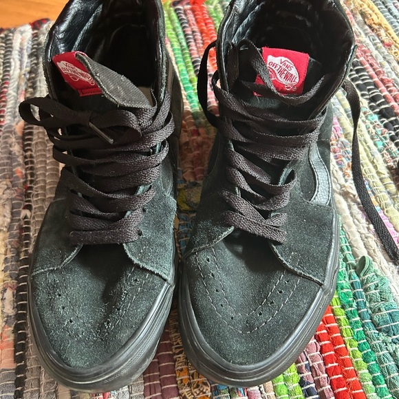 Vans Black Suede High-Top Sneakers men’s 7 women’s 8.5 - Picture 7 of 16
